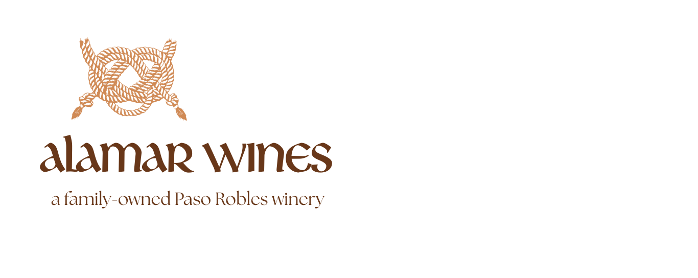 Alamar Wines Logo with the alamar knot. A family owned Paso Robles Winery.